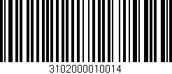 Código de barras (EAN, GTIN, SKU, ISBN): '3102000010014'
