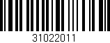 Código de barras (EAN, GTIN, SKU, ISBN): '31022011'