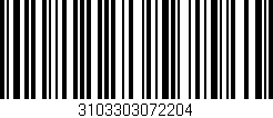 Código de barras (EAN, GTIN, SKU, ISBN): '3103303072204'