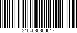 Código de barras (EAN, GTIN, SKU, ISBN): '3104060800017'