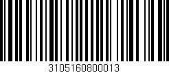 Código de barras (EAN, GTIN, SKU, ISBN): '3105160800013'