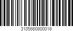 Código de barras (EAN, GTIN, SKU, ISBN): '3105660800018'