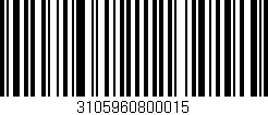 Código de barras (EAN, GTIN, SKU, ISBN): '3105960800015'