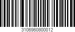 Código de barras (EAN, GTIN, SKU, ISBN): '3106960800012'