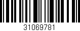 Código de barras (EAN, GTIN, SKU, ISBN): '31069781'
