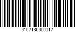 Código de barras (EAN, GTIN, SKU, ISBN): '3107160800017'