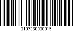 Código de barras (EAN, GTIN, SKU, ISBN): '3107360800015'