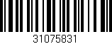 Código de barras (EAN, GTIN, SKU, ISBN): '31075831'