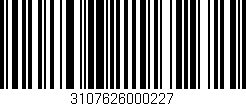Código de barras (EAN, GTIN, SKU, ISBN): '3107626000227'