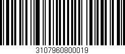 Código de barras (EAN, GTIN, SKU, ISBN): '3107960800019'