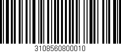 Código de barras (EAN, GTIN, SKU, ISBN): '3108560800010'