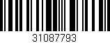 Código de barras (EAN, GTIN, SKU, ISBN): '31087793'