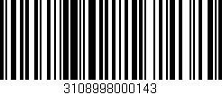 Código de barras (EAN, GTIN, SKU, ISBN): '3108998000143'