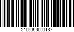 Código de barras (EAN, GTIN, SKU, ISBN): '3108998000167'