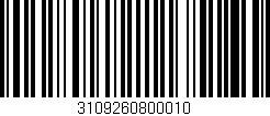 Código de barras (EAN, GTIN, SKU, ISBN): '3109260800010'