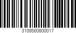 Código de barras (EAN, GTIN, SKU, ISBN): '3109560800017'