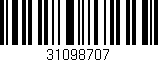 Código de barras (EAN, GTIN, SKU, ISBN): '31098707'