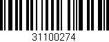 Código de barras (EAN, GTIN, SKU, ISBN): '31100274'