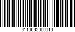 Código de barras (EAN, GTIN, SKU, ISBN): '3110083000013'