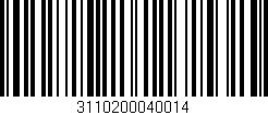 Código de barras (EAN, GTIN, SKU, ISBN): '3110200040014'