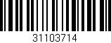 Código de barras (EAN, GTIN, SKU, ISBN): '31103714'