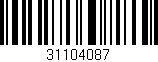 Código de barras (EAN, GTIN, SKU, ISBN): '31104087'