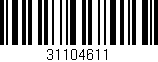 Código de barras (EAN, GTIN, SKU, ISBN): '31104611'