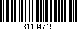 Código de barras (EAN, GTIN, SKU, ISBN): '31104715'