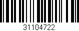 Código de barras (EAN, GTIN, SKU, ISBN): '31104722'