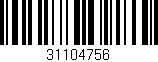 Código de barras (EAN, GTIN, SKU, ISBN): '31104756'