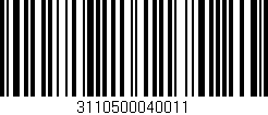 Código de barras (EAN, GTIN, SKU, ISBN): '3110500040011'