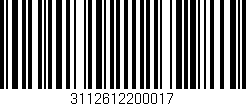 Código de barras (EAN, GTIN, SKU, ISBN): '3112612200017'