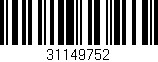 Código de barras (EAN, GTIN, SKU, ISBN): '31149752'