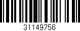 Código de barras (EAN, GTIN, SKU, ISBN): '31149756'