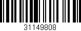 Código de barras (EAN, GTIN, SKU, ISBN): '31149808'