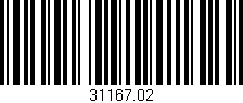Código de barras (EAN, GTIN, SKU, ISBN): '31167.02'