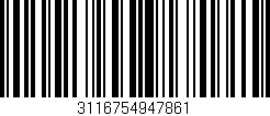Código de barras (EAN, GTIN, SKU, ISBN): '3116754947861'