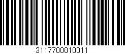 Código de barras (EAN, GTIN, SKU, ISBN): '3117700010011'