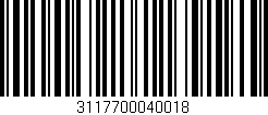 Código de barras (EAN, GTIN, SKU, ISBN): '3117700040018'