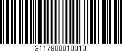 Código de barras (EAN, GTIN, SKU, ISBN): '3117800010010'