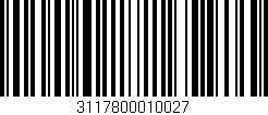 Código de barras (EAN, GTIN, SKU, ISBN): '3117800010027'