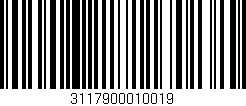 Código de barras (EAN, GTIN, SKU, ISBN): '3117900010019'