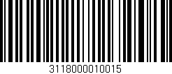 Código de barras (EAN, GTIN, SKU, ISBN): '3118000010015'