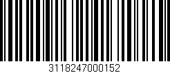 Código de barras (EAN, GTIN, SKU, ISBN): '3118247000152'