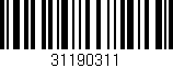 Código de barras (EAN, GTIN, SKU, ISBN): '31190311'