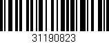 Código de barras (EAN, GTIN, SKU, ISBN): '31190823'