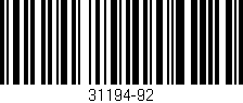 Código de barras (EAN, GTIN, SKU, ISBN): '31194-92'