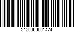Código de barras (EAN, GTIN, SKU, ISBN): '3120000001474'