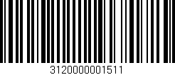 Código de barras (EAN, GTIN, SKU, ISBN): '3120000001511'
