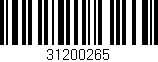 Código de barras (EAN, GTIN, SKU, ISBN): '31200265'